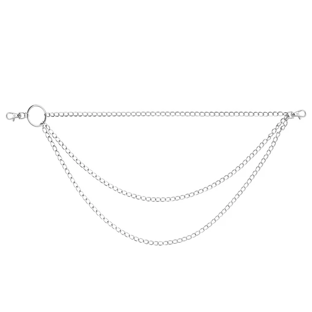 2 Chaînes De Pantalons Pour Femmes Punk, Chaînes En Denim Lune, Chaînes