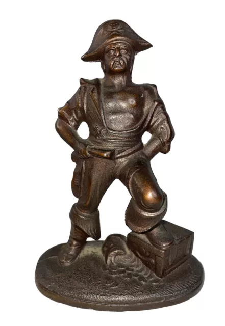 Hubley 6" Inch Cast Iron Pirate Great Patina and Condition FREE SHIPPING