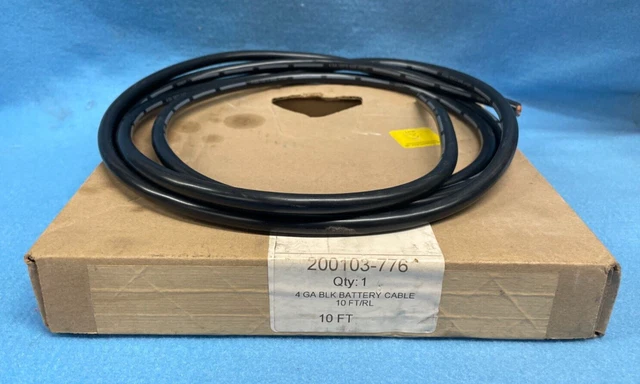 Unbranded 4 Ga Black Battery Cable 10'