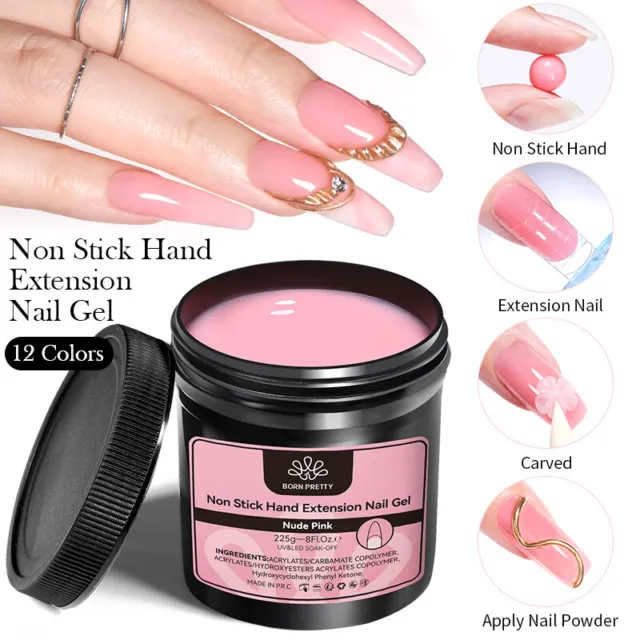 BORN PRETTY 225g Non Stick Hand Quick Extension Nail Gel Carving Flower UV Gel 3