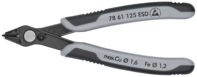 Knipex 78 61 125 ESD Electronique Super Knips Avec Mehrkomponenten-Hüllen Brün
