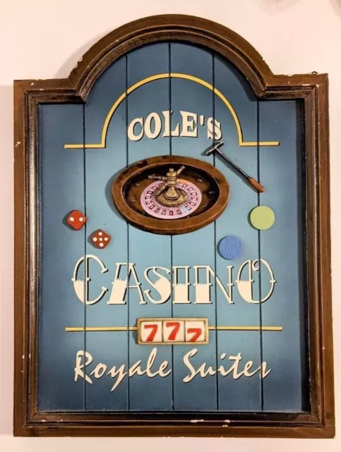 Cole's Casino 3-D Wood Royale Suites Sign bar pub saloon man-cave + She Shed