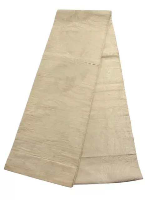 1960s Vintage 100% Silk Ivory Cream White Maru Obi for Japanese Kimono (Read!)