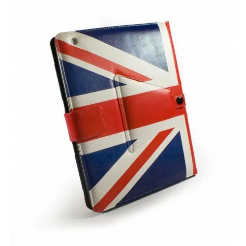Tuff-Luv MultiView UK Flagge Union Jack Tasche Etui Hülle Blau für Apple iPad 4 2