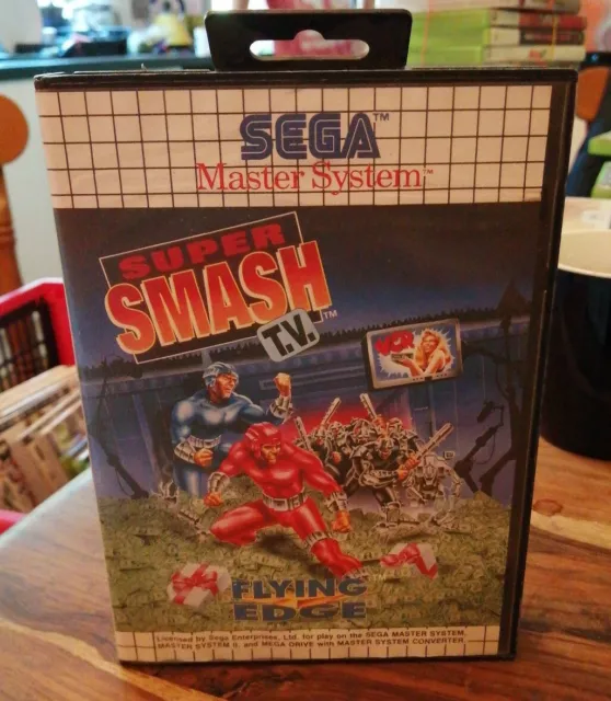 Sega Master System Game Super Smash Tv 1992 Game & Case Tested Nice Condition