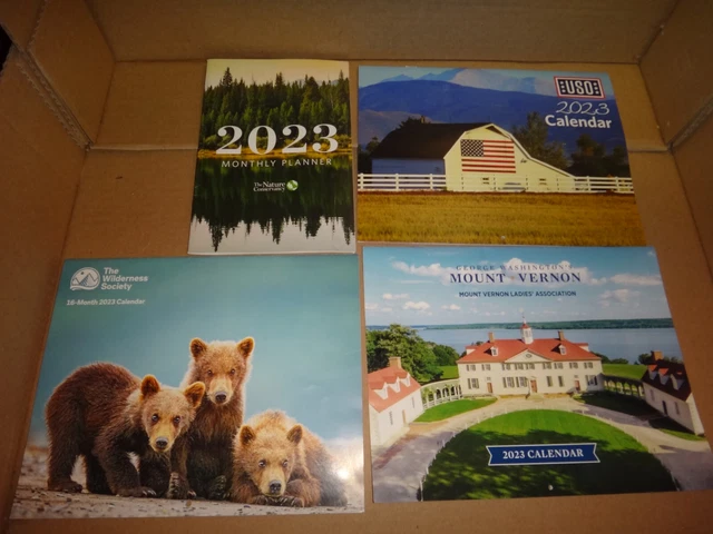 LOT OF 11 New 2023 calendar Birds, Nature, Mt Vernon, Wilderness, USO