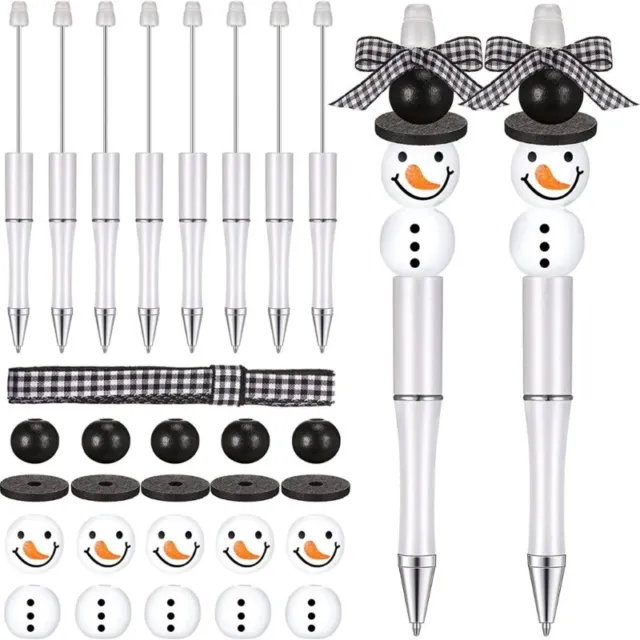 BEAD ROLLERBALL PEN Plastic DIY Pens Beaded Pens Student Office School  Supplies $30.97 - PicClick AU