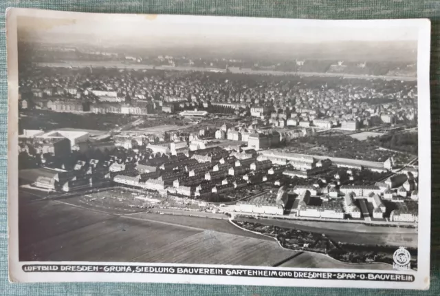 Ak Luftbild Dresden Gruna. Siedlung Bauverein Gartenheim. Walter Hahn.  1934