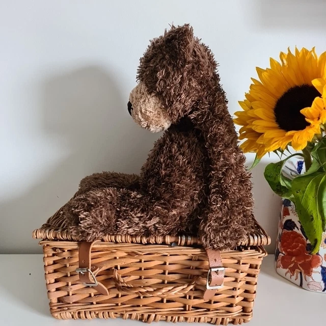 JELLYCAT BUNGLIE BEAR Medium Dark Brown Bear Rare 16" VGC Soft