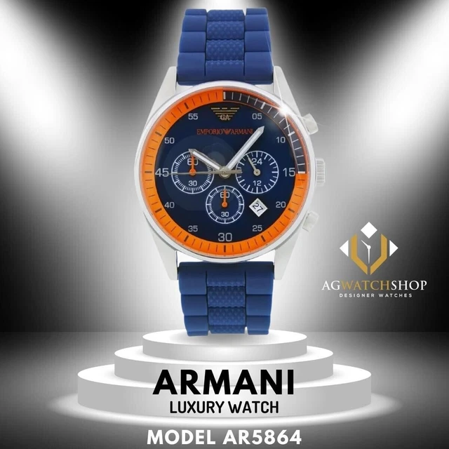 MONTRE QUARTZ pour homme Emporio Armani Sports avec cadran bleu