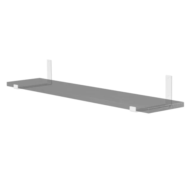 2x Soporte para estante de metal blanco 250 mm para balda o repisa de pared