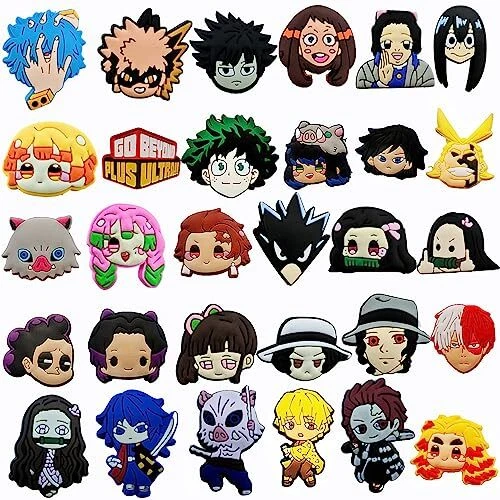 Anime Cartoon Shoe Charms, Fits for DIY Clog Sandals Decoration, PVC WH