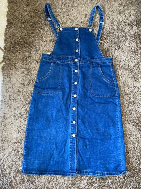 Womens NWT Denim Jeans Bib Button Down Overalls Dress Plus Size 2XL NWT