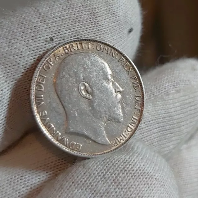 Edward VII 1902 Silver Sixpence In Good Collectable Grade. 15