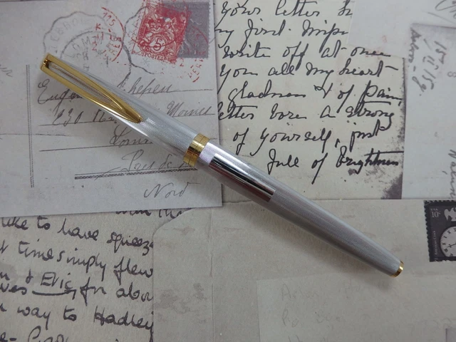 Stylo Plume Waterman CF Milleraies - Argenté, Plume Or, Occasion En Parfait état