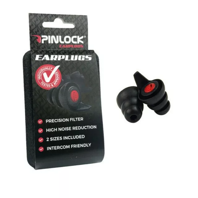 Pinlock Premium Protection Motorcycle Ear Plugs 1 x Pair Medium & pair Large