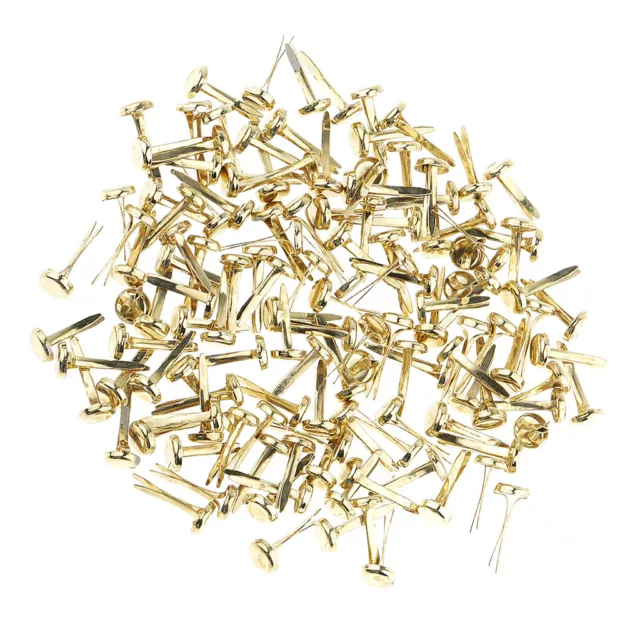 200 Stück Mini Gold Metall Brads Papier Befestigungen für Scrapbooking