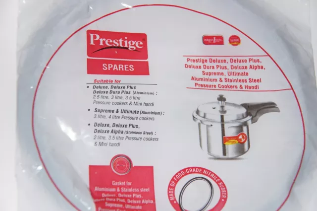 Prestige Aluminium pressure cooker gasket Deluxe, Deluxe plus 2.5,3 & 3.5 Litres