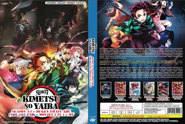 ENGLISH DUBBED DEMON Slayer: Kimetsu No Yaiba Season 1-4 +Mugen+