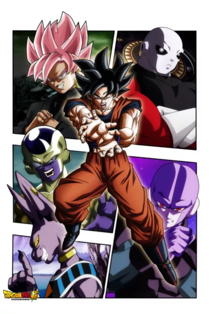 Dragon Ball Super Poster Goku Black SuperSJ Rose 12inx18in Free