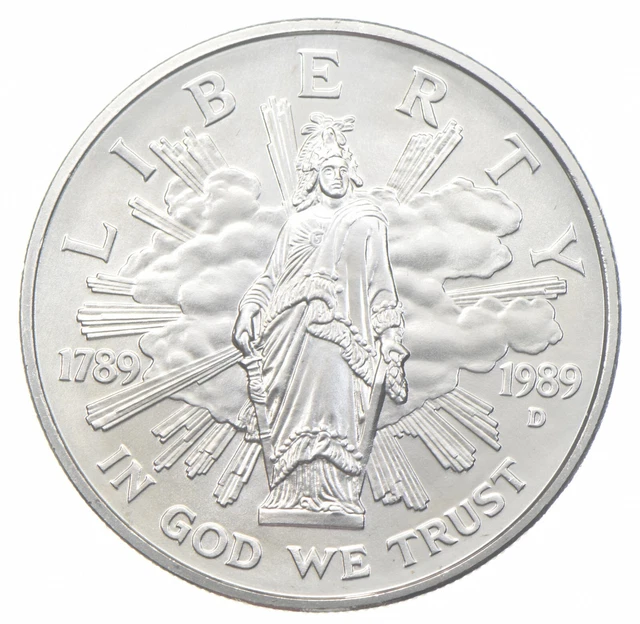 1989-D Unc Congressional Commemorative Silver Dollar $1 *0980