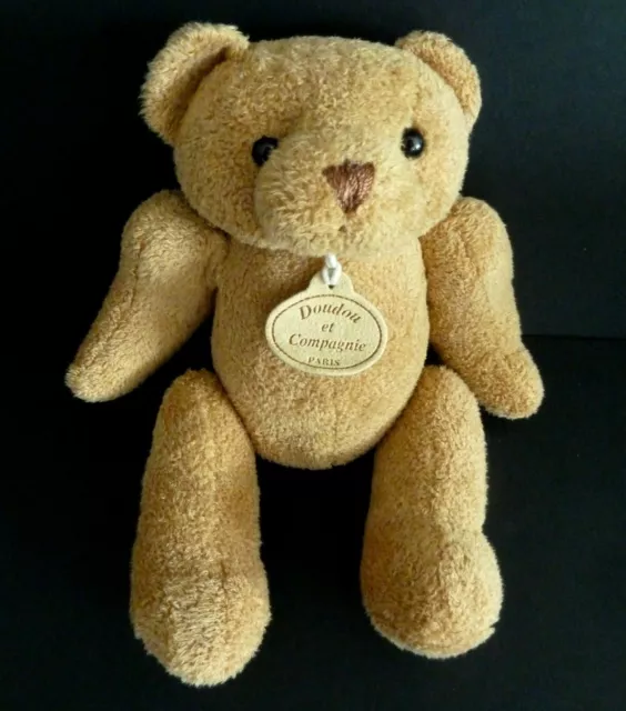 E5. Doudou Et Compagnie Peluche Ours Beige Marron Clair Vintage Articule Neuf*