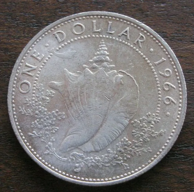 Zaldi2010 . Bahama , 1 Dollar De 1966 , Plata