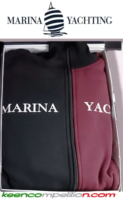 Marina Yachting TUTA DA UOMO IN FELPA INVERNALE FELPATA GIACCA APERTA ZIP INTERA