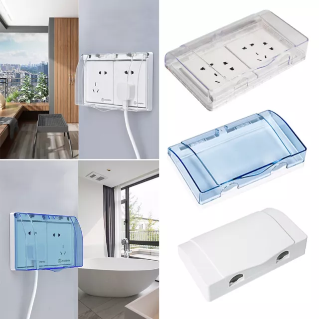 86 Type Double Socket Protector Electric Plug Cover Safety Waterproof Splash Box