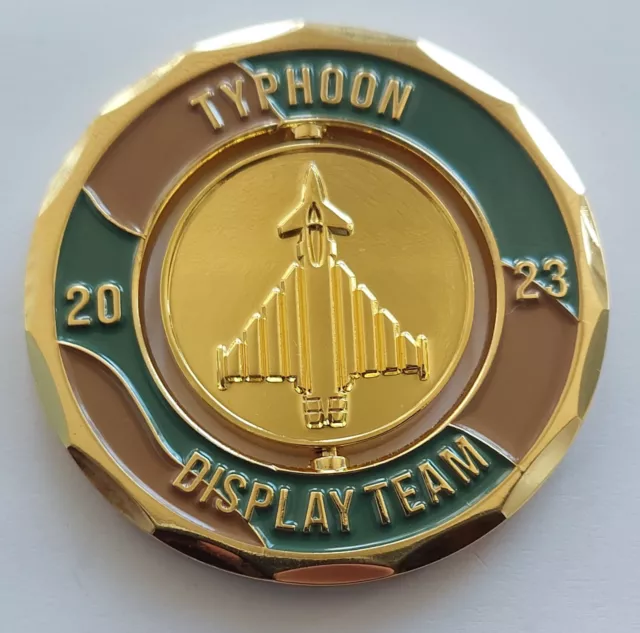 RAF 29 sqn Typhoon Display Team Anarchy 1 Spinner Challenge Coin 2023