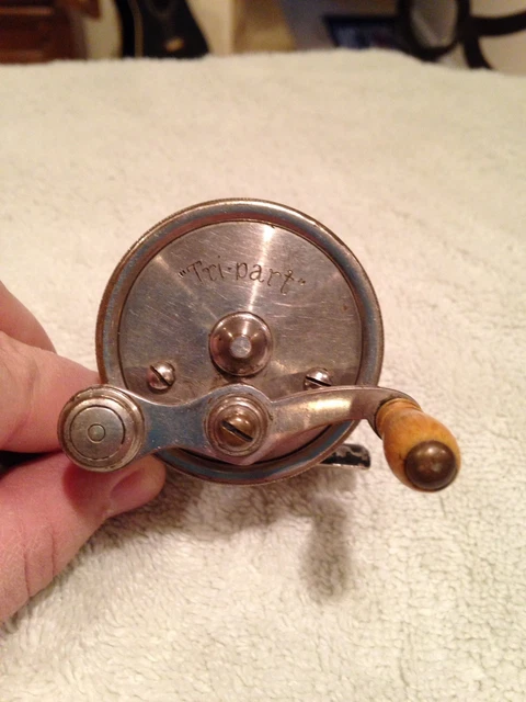 Vieux Moulinet De Pêche Meisselbach TRIPART 481 - Bobine Libre - USA Vintage