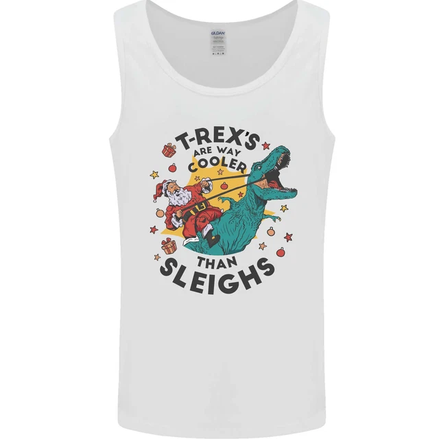 Gilet da uomo T-Rex Cooler than Sleighs divertente da Natale 3