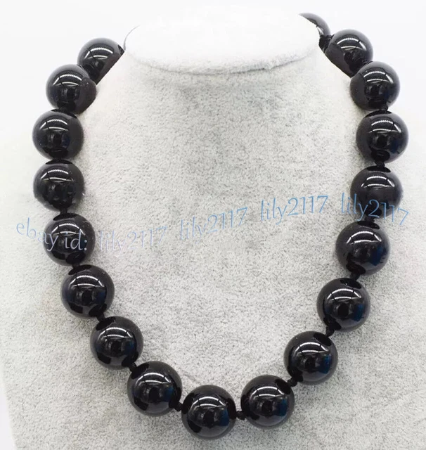Fashion 6/8/10mm Black Hematite Beads Health Care Necklace