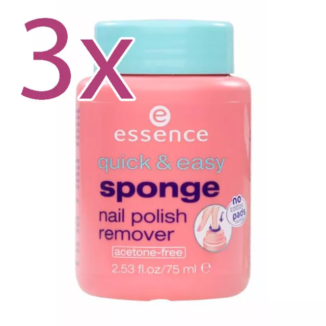 3 Stk. Quick&Easy Sponge Nail Polish Remover essence (777345-3)