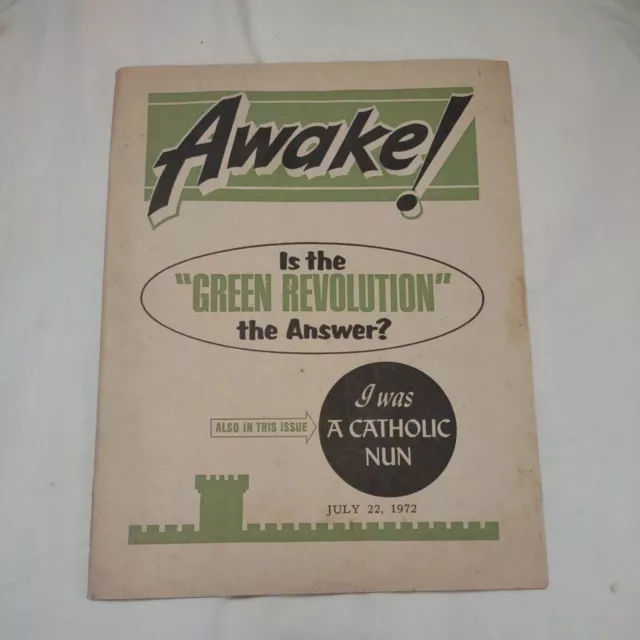 Watchtower. Awake Jehovah Witness Vintage pamphlet   original July  22 1972