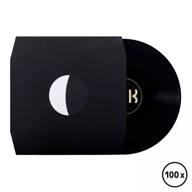 Record Inner Sleeve - 12" Vinyl LP Innenhüllen (antistatisch) (Mittello... Black