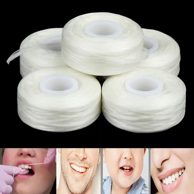 Fil Dentaire 5 Rouleaux De 50M Hygiène Buccale Nettoyage Des Dents Soins De .