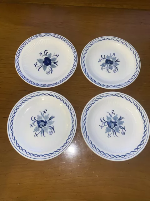 4 Adams Baltic 6" Dessert Bread Plates Ironstone Excellent Condition