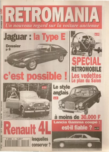 Retromania 10 Jaguar Type E Coupe Lancia Gamma Coupe 1976 1984 Renault 4L Alpine