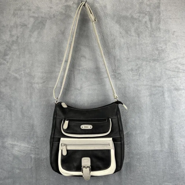 Multi Sac Handbag Black Gray Vegan Shoulder Bag Crossbody Purse Pockets 11x11.5