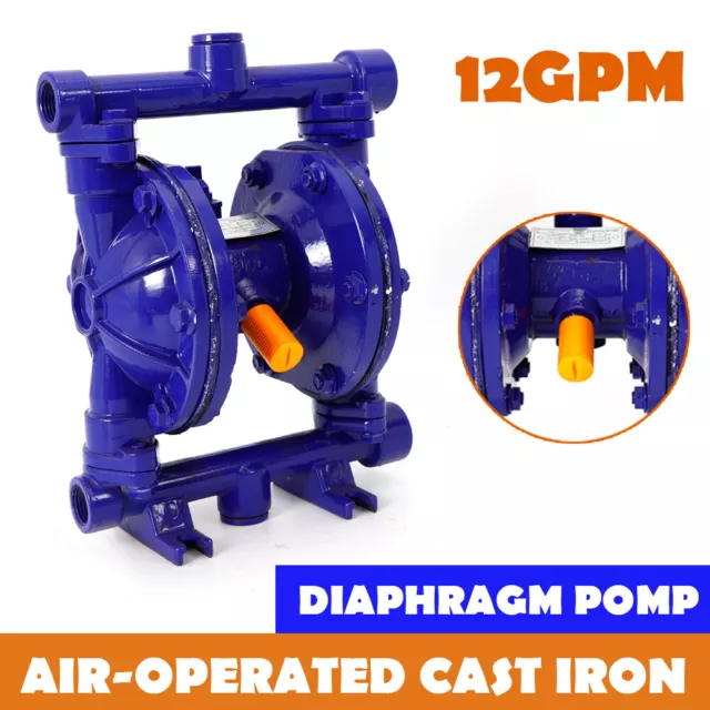1/2" Air-Operated Double Diaphragm Pump QBK-15 12GPM For Petroleum Fluids 115psi
