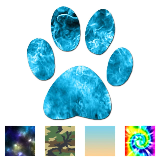 DOG PAW PRINT Vinyl Decal Sticker Multiple Patterns Sizes dog-paw-print-vinyl-decal-sticker-multiple-patterns-sizes