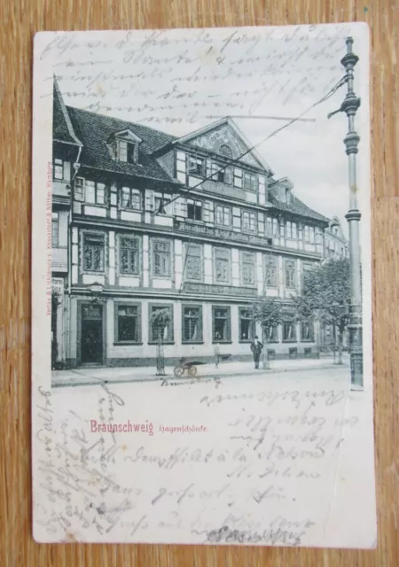 Old postcard Braunschweig Hagenschänke / hospitality 1899