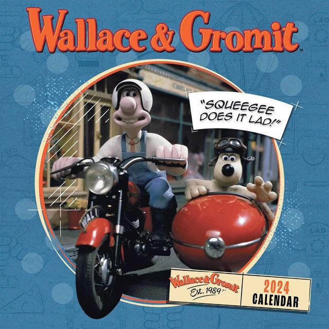 WALLACE & GROMIT Calendar 2024 Regional Month To View £10.99