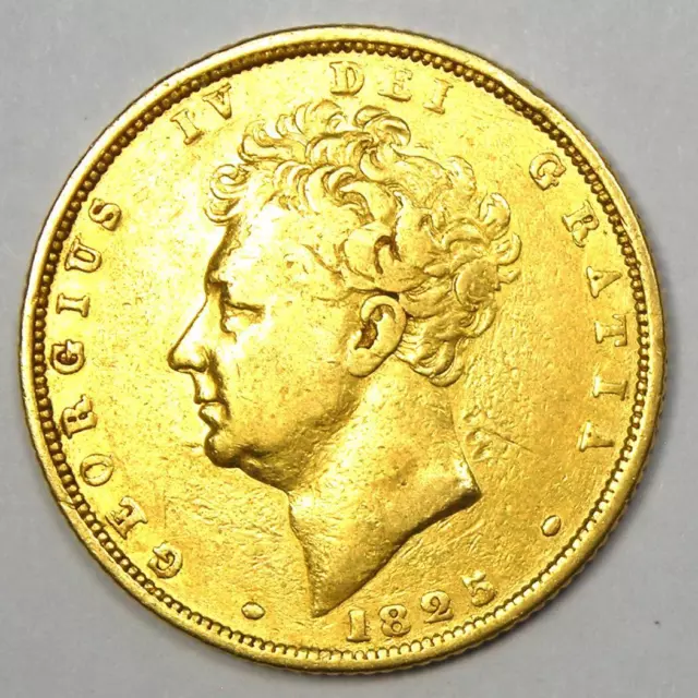 1825 GOLD BRITAIN England George IV Gold Sovereign Coin 1S - XF Details ...