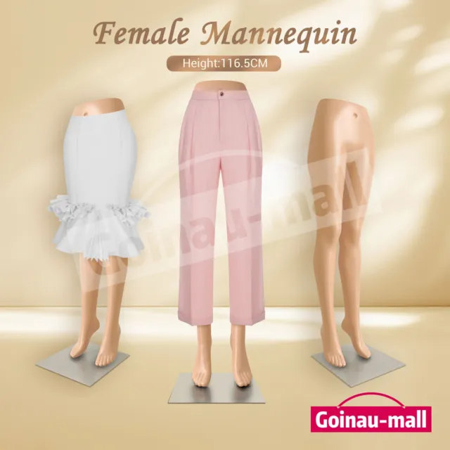 Half Body Female Mannequin Leg Form Clothing Display Stand Manikin Model Torso