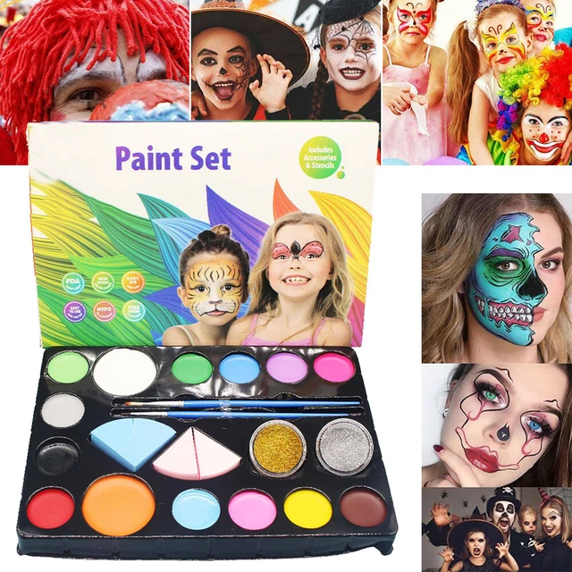 Kinderschminke Set 14 Farben Professionelle Schminkfarben Kinder Gesichtsfarben