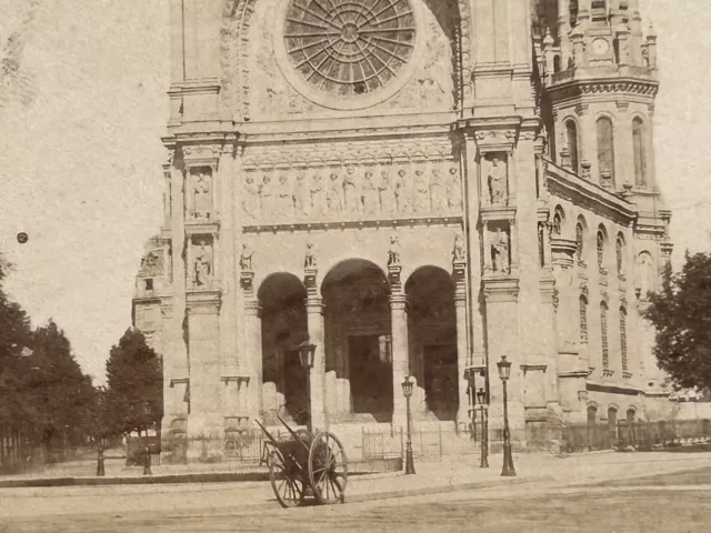 Frankreich Paris Kirche st. Augustine c1875 Foto Stereo Albumin Vintage