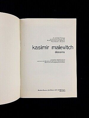 Catalogue Expo. Kasimir Malevitch, Dessins . Musées Royaux De Belgique . 1975 2