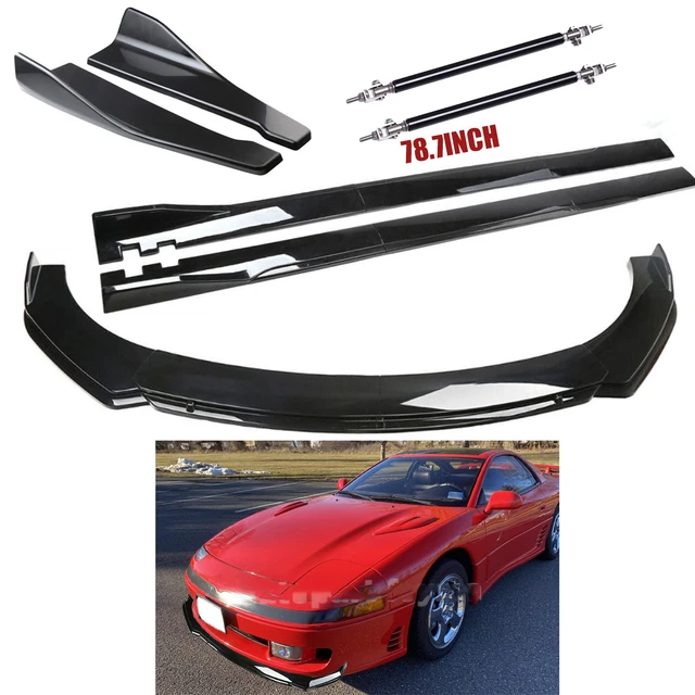 Front Rear Bumper Splitter Spoiler Kit Side Skirt For Mitsubishi 3000GT Glossy Y